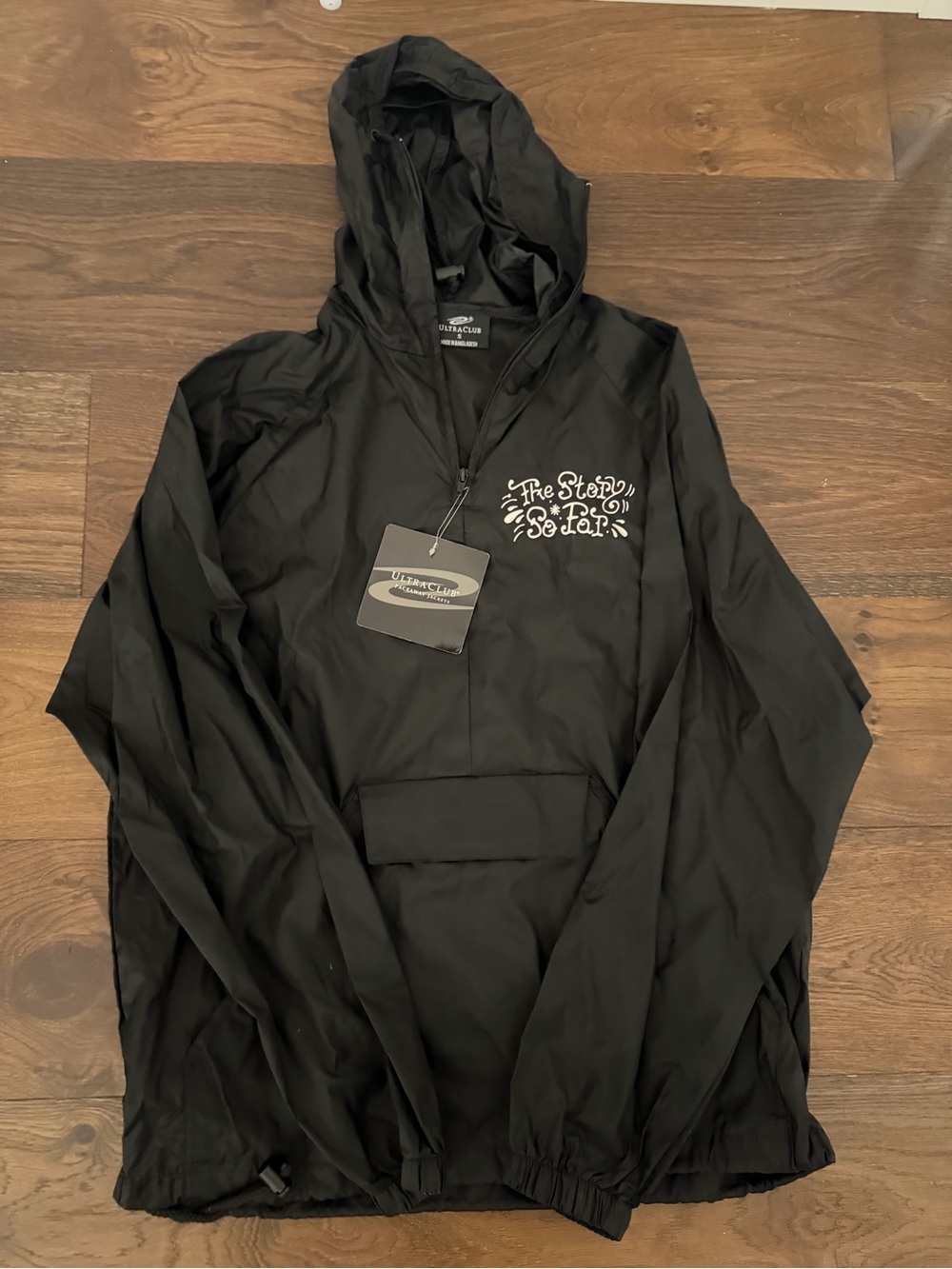 The Story So Far Black Hooded Windbreaker Jacket Size Small